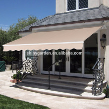 Patio Manual Patio 8.2'x6.5'Foot 2.5x2m Retractable Deck Awning Rain Front Door Sun shade Shelter Canopy